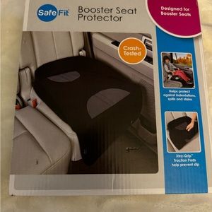 NWT SafeFit Booster Seat Protector, Includes Xtra-Grip Traction pads, Black